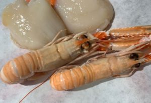 duo langoustines Saint Jacques Grimler photo Simone