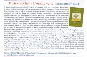 article Morgenthaler Remy Ombre verte Heimet